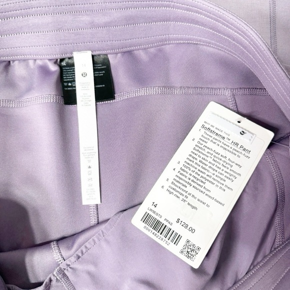 Lululemon Softstreme High Rise Pant Athletic Pants Purple Ash 14 NWT - Picture 9 of 10